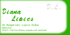 diana lipics business card